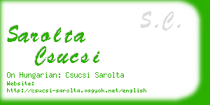 sarolta csucsi business card